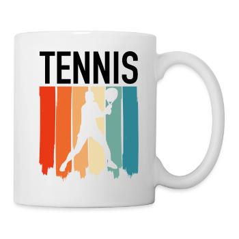 Joueur de tennis rétro tennis vintage - Mug blanc - blanc - Droite