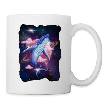 Espace cosmique baleine galaxie baleine espace - Mug blanc - blanc - Droite