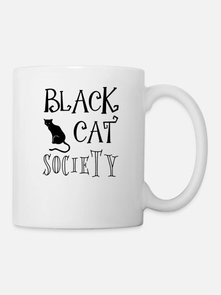 Black cat society - Mug - white