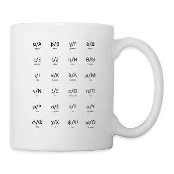Greek alphabet - Mug - white - Right