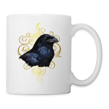 Corbeau - Mug blanc - blanc - Droite