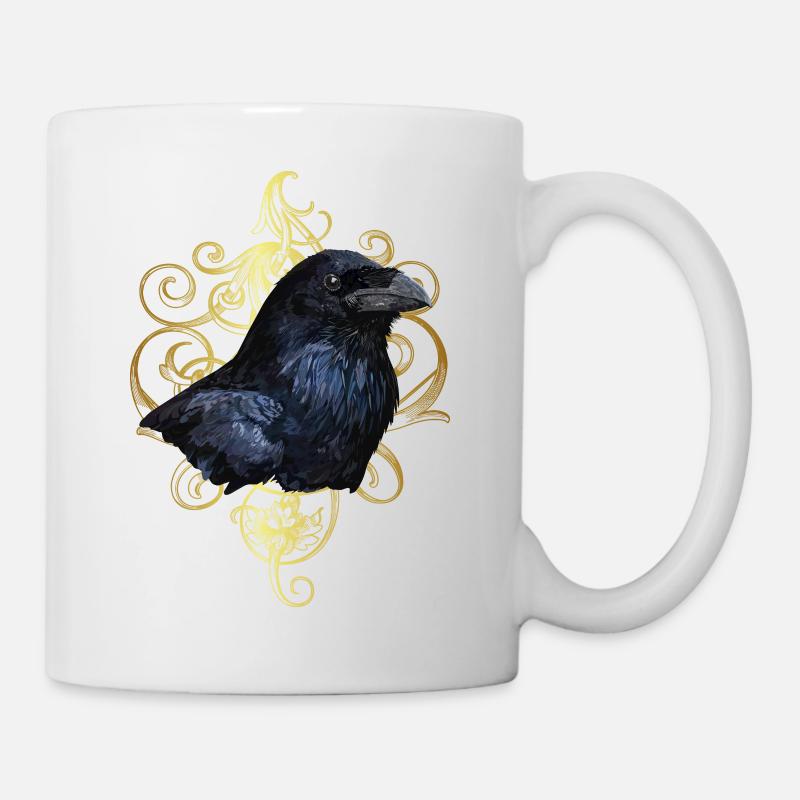Rabe - Tasse - Weiß