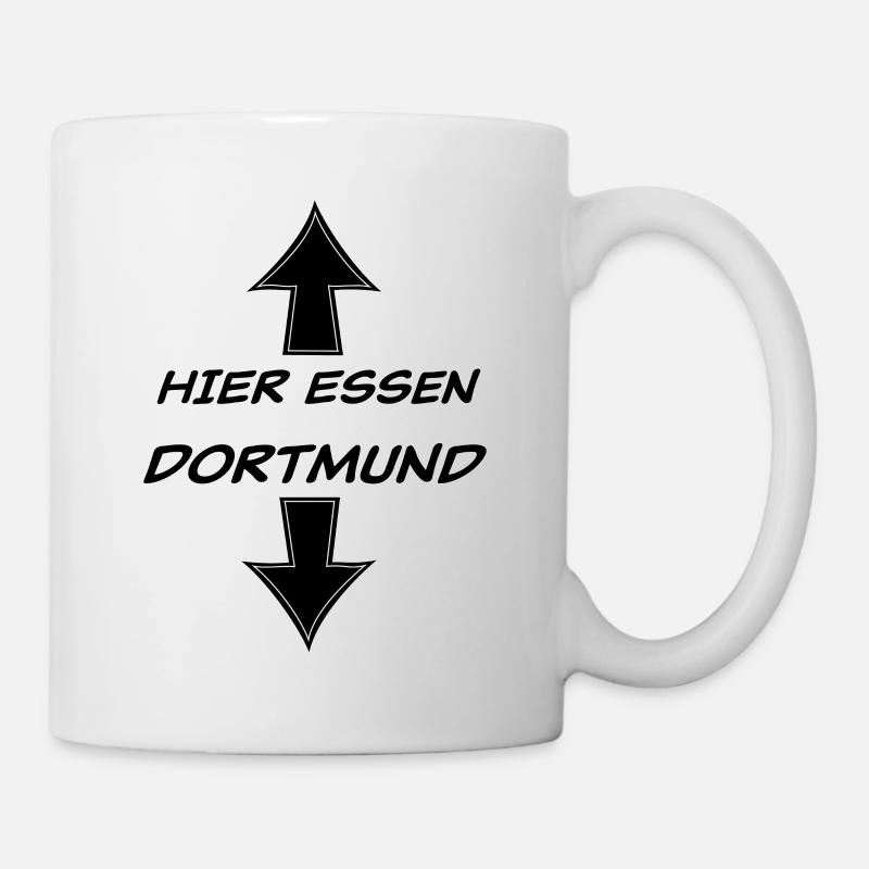 Hier Essen Dortmund - Tasse - Weiß