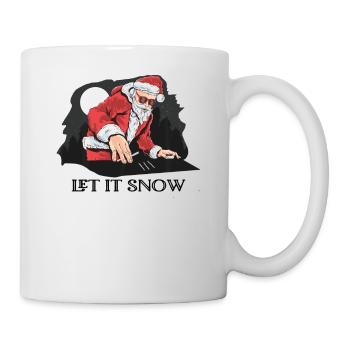 Let it Snow Cocaine Funny Gif Idea Santa Ugly Xmas - Tasse - Weiß - Rechts
