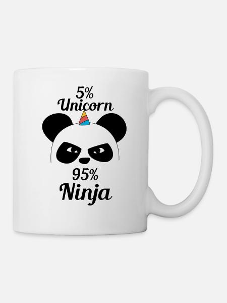 Einhorn Panda Ninja Kung Fu Panda - Tasse - Weiß