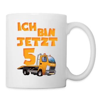 5 Geburtstag fünf Jahre Geburtstag Auto Geschenk - Tasse - Weiß - Rechts