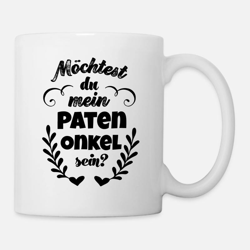 Patenonkel fragen Schweiz Pate Taufpate fragen - Tasse - Weiß