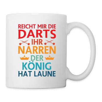 Dart Darts Dartspieler Dartpfeil lustiger Spruch - Tasse - Weiß - Rechts