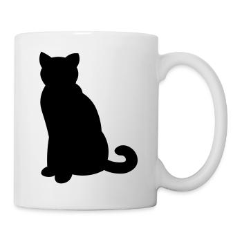 Simple black cat - simple black cat - Mug - white - Right