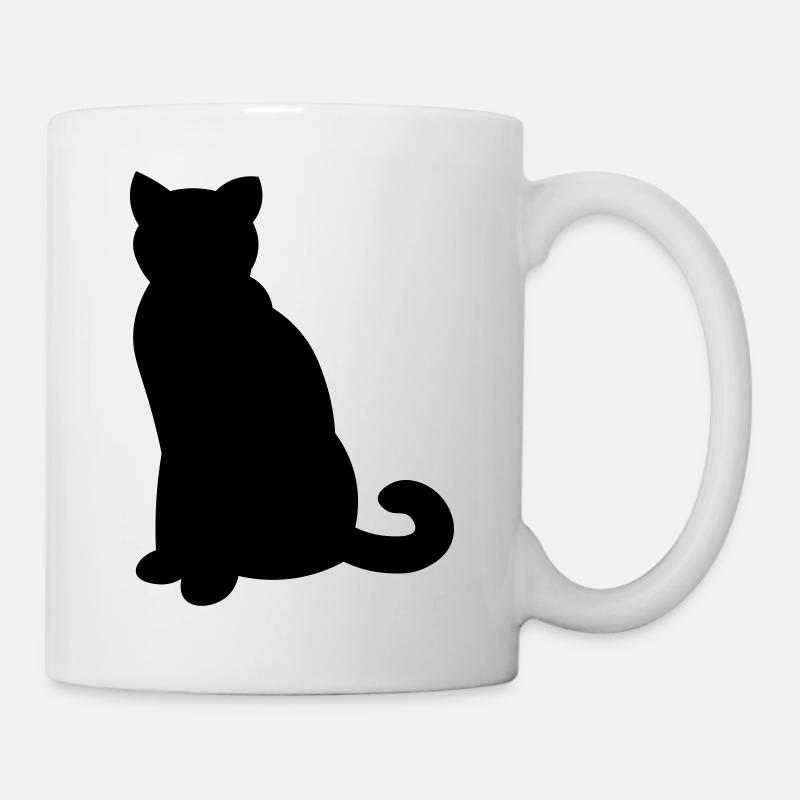 Chat noir simple - chat noir simple - Mug blanc - blanc