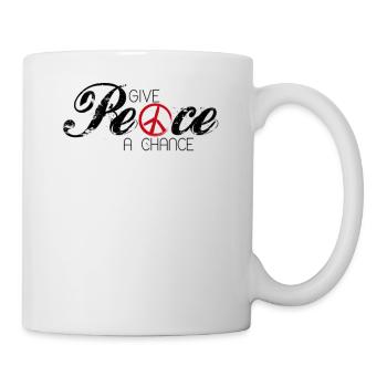 give peace a chance - Tasse - Weiß - Rechts