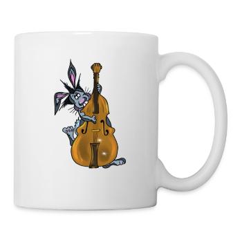Hare double bass - Mug - white - Right