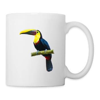 Toucan sur une branche - Mug blanc - blanc - Droite