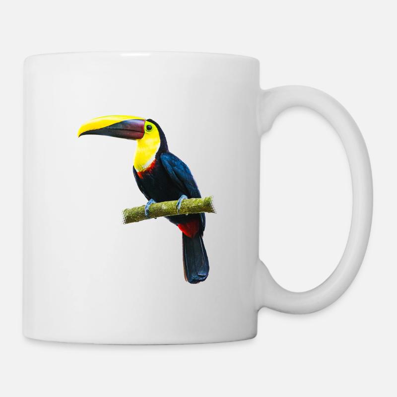 Toucan sur une branche - Mug blanc - blanc
