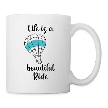 Ballon de montgolfière voler - Mug blanc - blanc - Droite