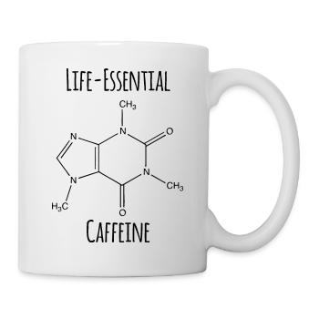 Caffeine is vital with chemistry formula - Mug - white - Right