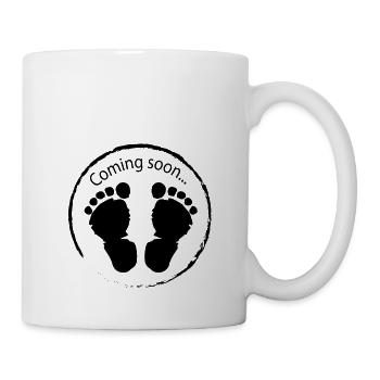Coming Soon - Baby Schwangere - Tasse - Weiß - Rechts