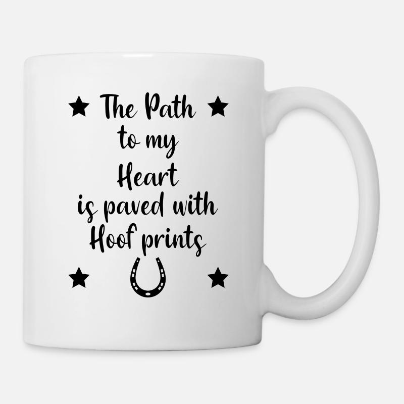 Chevaux cavalier cheval disant - Mug blanc - blanc