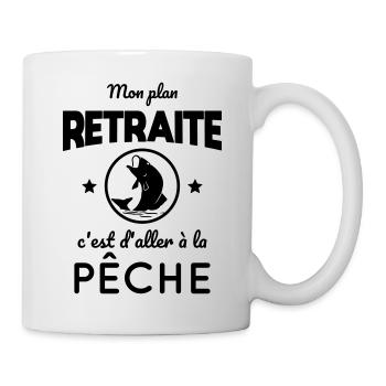 Pêche - Mon plan retraite aller à la pêche - Mug blanc - blanc - Droite
