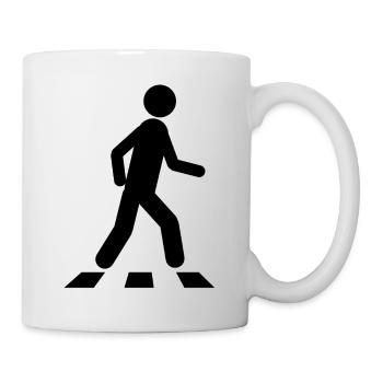 Pieton Walking Walking ikone - Tasse - Weiß - Rechts