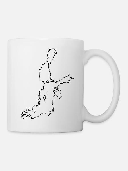 Contour de la mer Baltique - Mug blanc - blanc