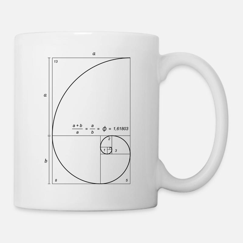 Fibonacci Golden Ratio - Tasse - Weiß