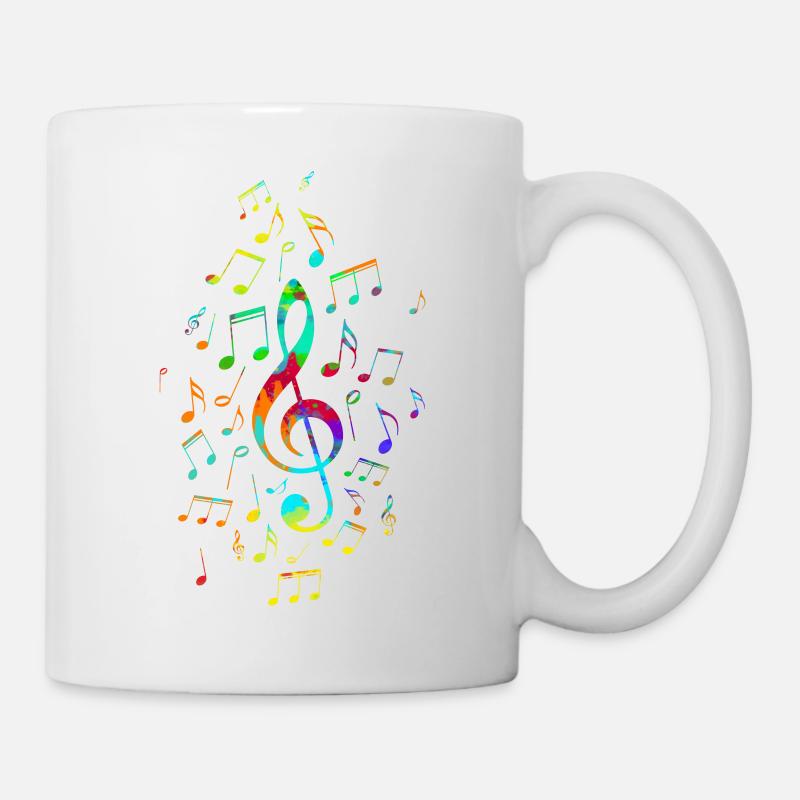 Musique colorée - Mug blanc - blanc