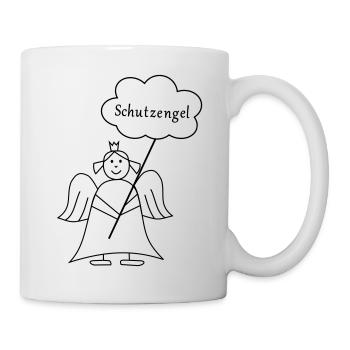 Ange-gardien avec couronne et nuage - Mug blanc - blanc - Droite