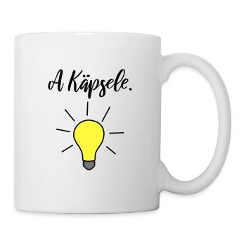 A Käpsele. Ein Kluger Mensch Auf Schwäbisch - Tasse - Weiß - Rechts