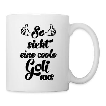 So sieht eine coole Goli aus Taufgoli Patentante - Tasse - Weiß - Rechts