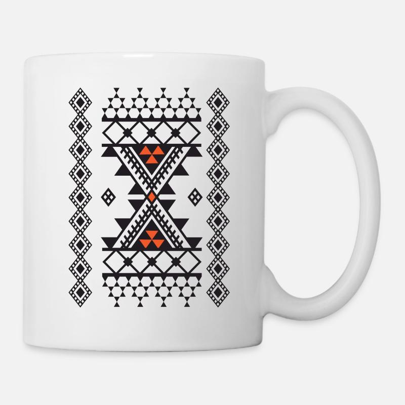 Motif tapis Kabyle - Mug blanc - blanc