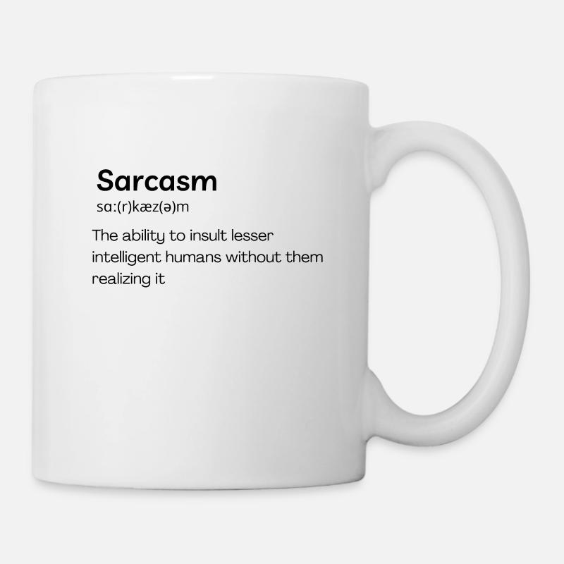 Définition du sarcasme - Mug blanc - blanc