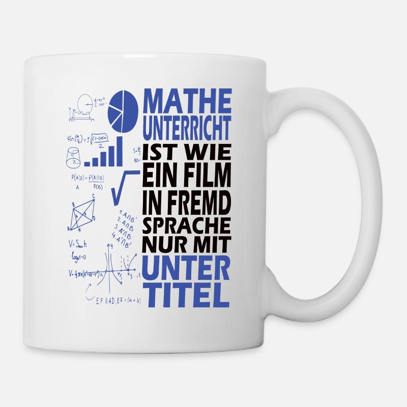 Cadeau de profession d'étudiant en école de mathématiques - Mug blanc - blanc