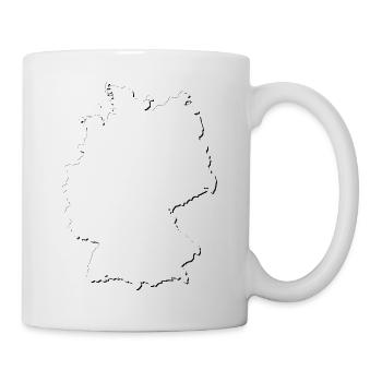 Germany map as an outline - Mug - white - Right
