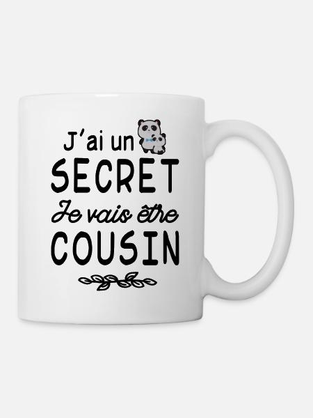 j'ai un secret je vais être cousin / futur cousin - Mug blanc - blanc