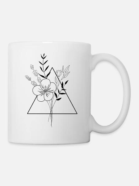 Flower Triangle - Mug - white