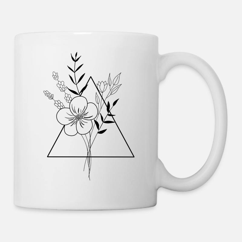 Flower Triangle - Tasse - Weiß