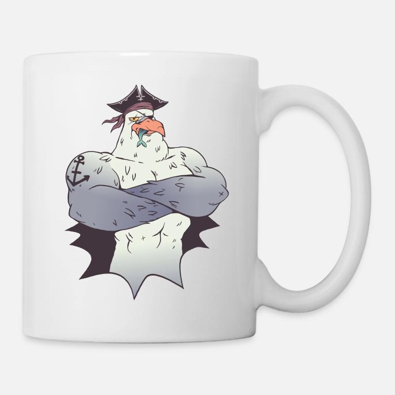 Pirat Möwe - Tasse - Weiß