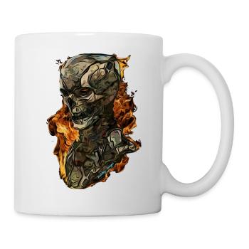 Skull cyborg - Tasse - Weiß - Rechts