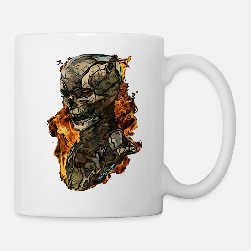 Cyborg crâne - Mug blanc - blanc