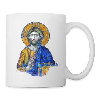 Jesus Christus Mosaik-Kunst in der Hagia-Sophia - Tasse - Weiß - Rechts
