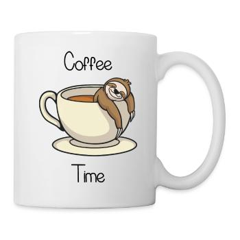 L'heure du café - Mug blanc - blanc - Droite