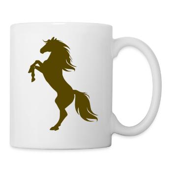 Pferd - Tasse - Weiß - Rechts