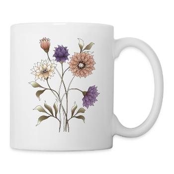 Fleurs - Mug blanc - blanc - Droite