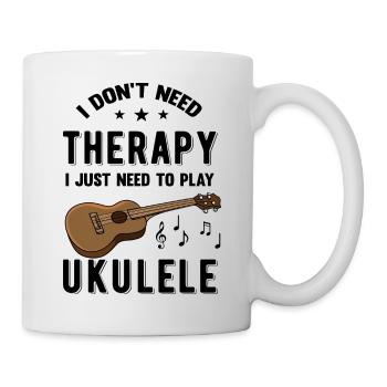 Nur Meine Ukulele lustiger Spruch - Tasse - Weiß - Rechts
