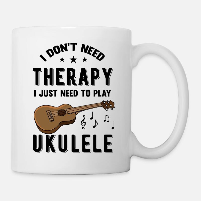 Juste mon ukulélé disant drôle - Mug blanc - blanc