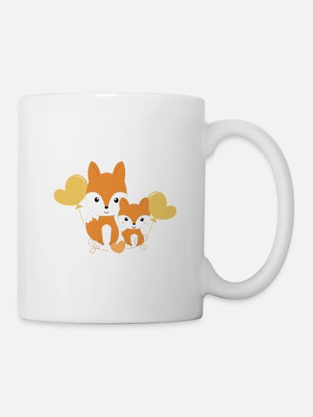 süße Füchse - Tasse - Weiß