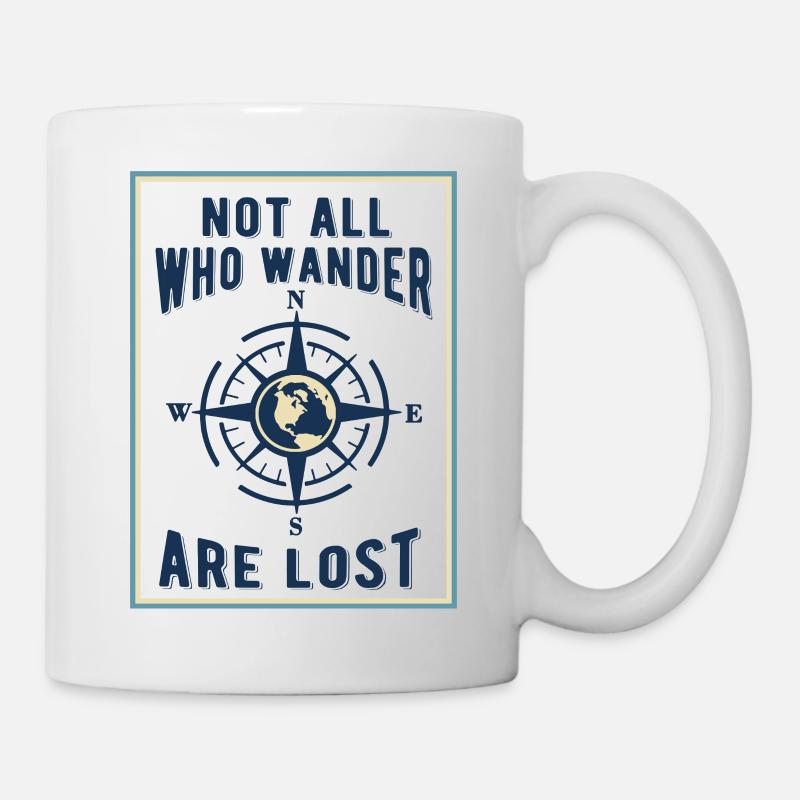 Boussole pas tous ceux qui errent - Mug blanc - blanc