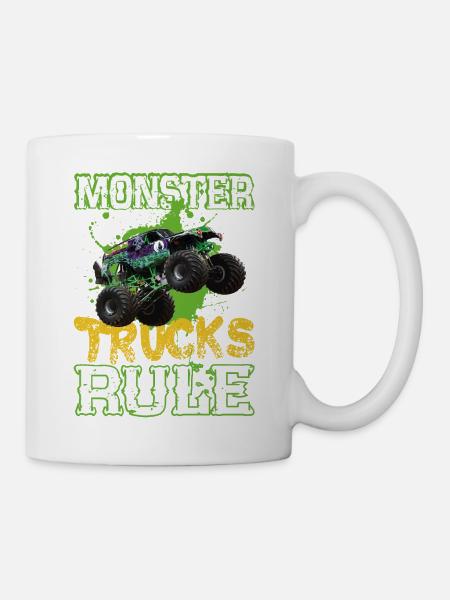 Monster trucks rule - Mug blanc - blanc