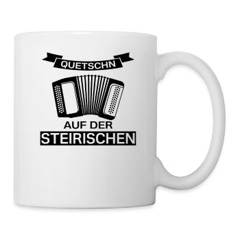 Harmonika ziehen quetschn steirische - Tasse - Weiß - Rechts
